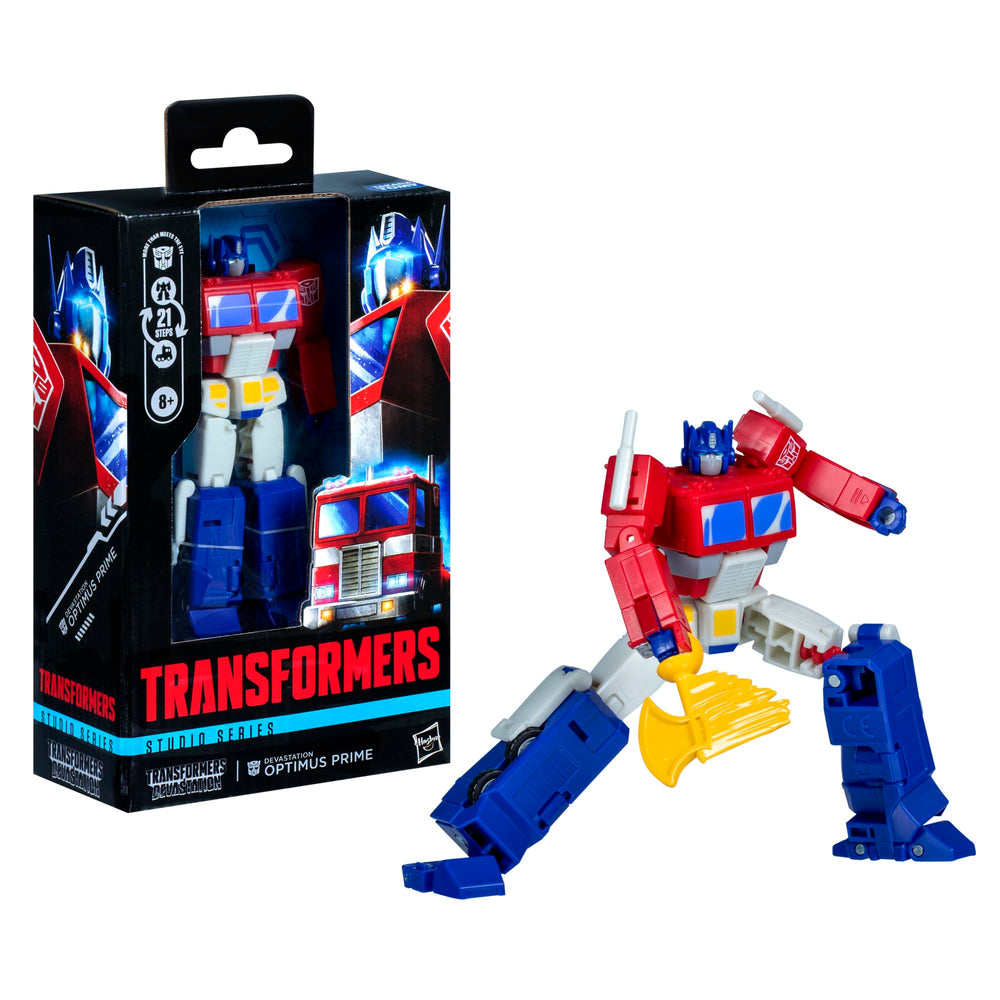 Transformers Studio Series Deluxe Optimus Prime energon-axe accessory for action play.