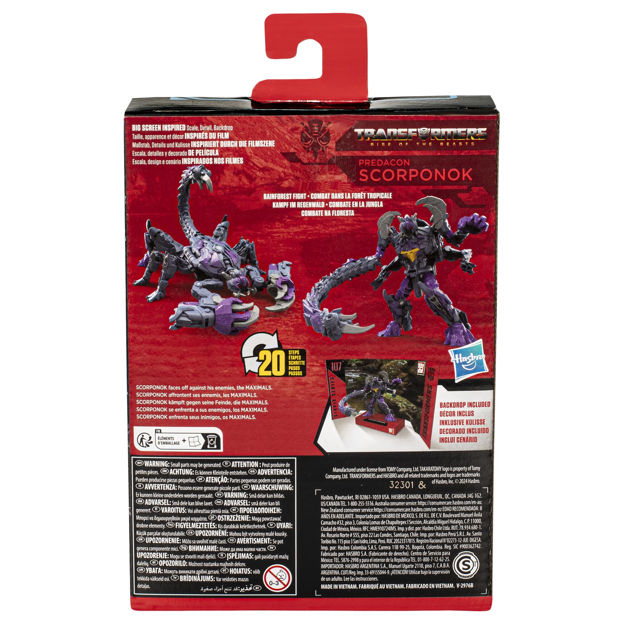 Transformers Predacon Scorponok figure ready for display and collection.
