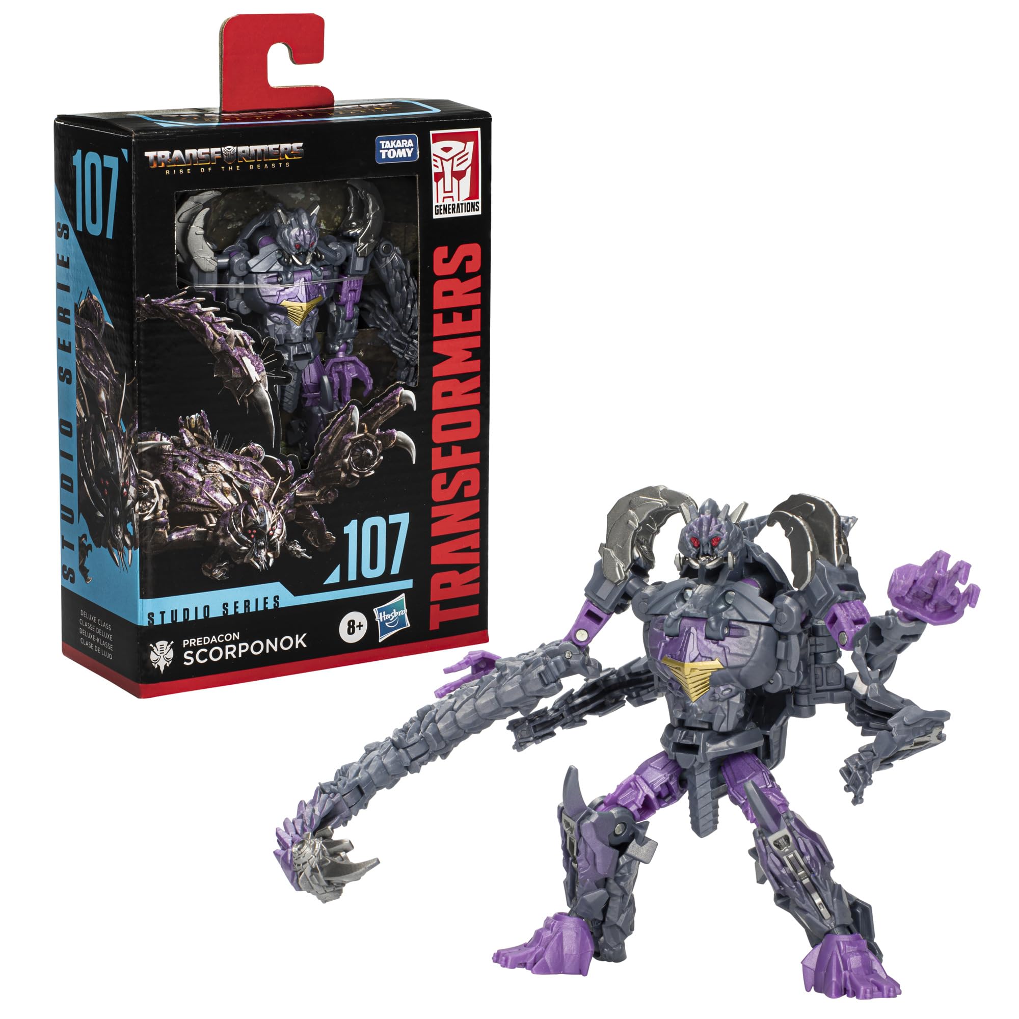 Transformers Predacon Scorponok with scorpion-tail accessory for versatile play.