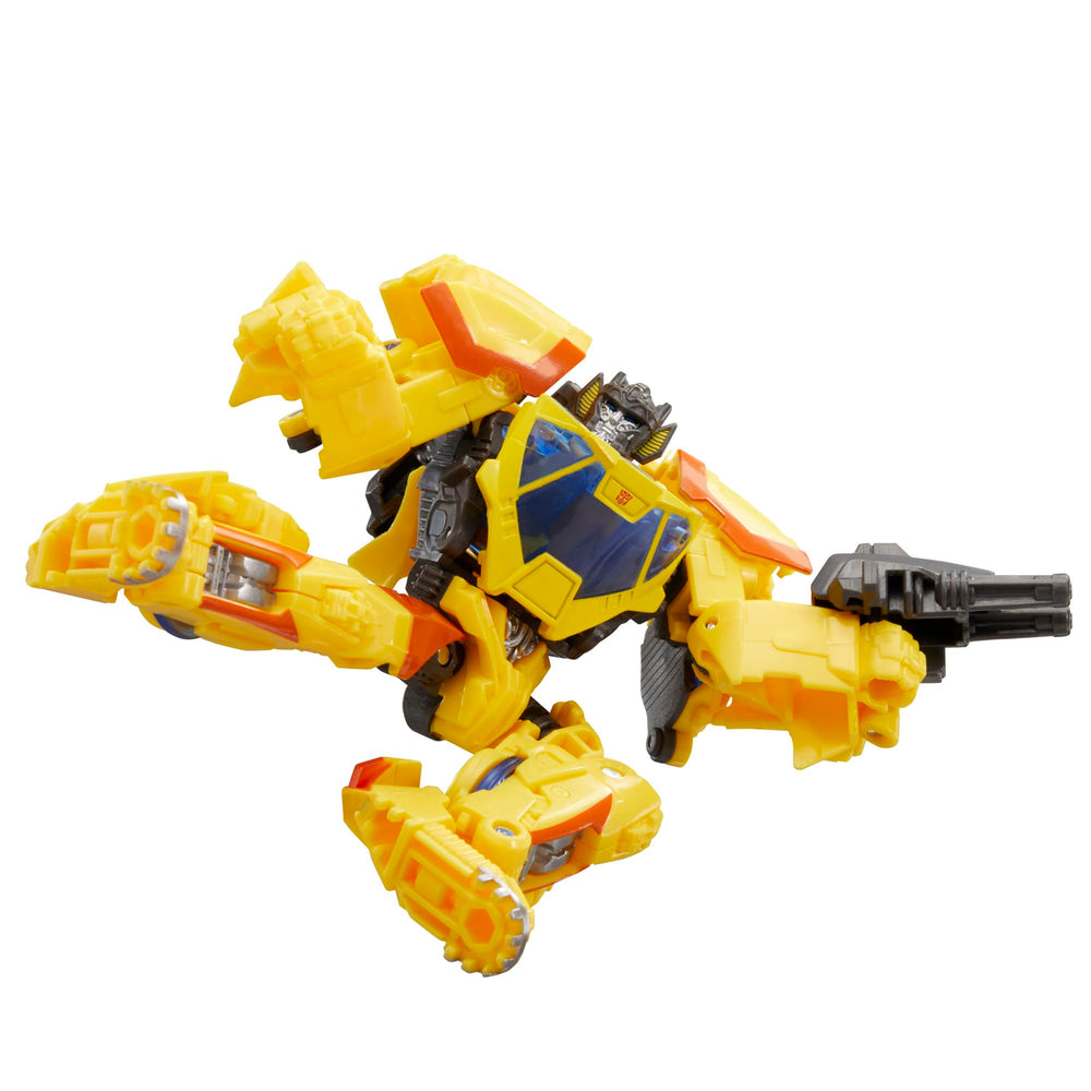 Transformers Sunstreaker diorama-ready display with backdrop
