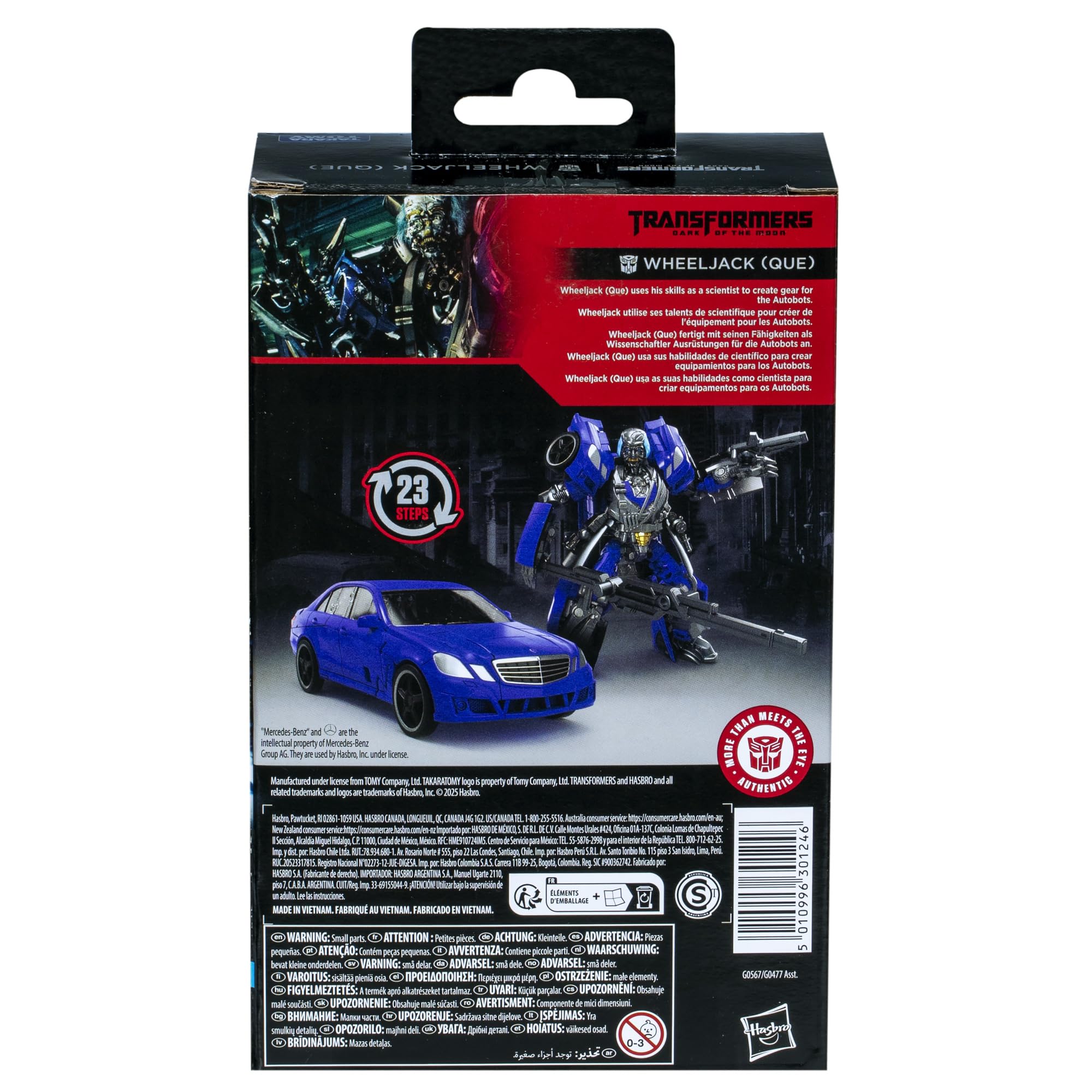 Transformers Studio Series Wheeljack Que collection figure for movie-inspired displays.