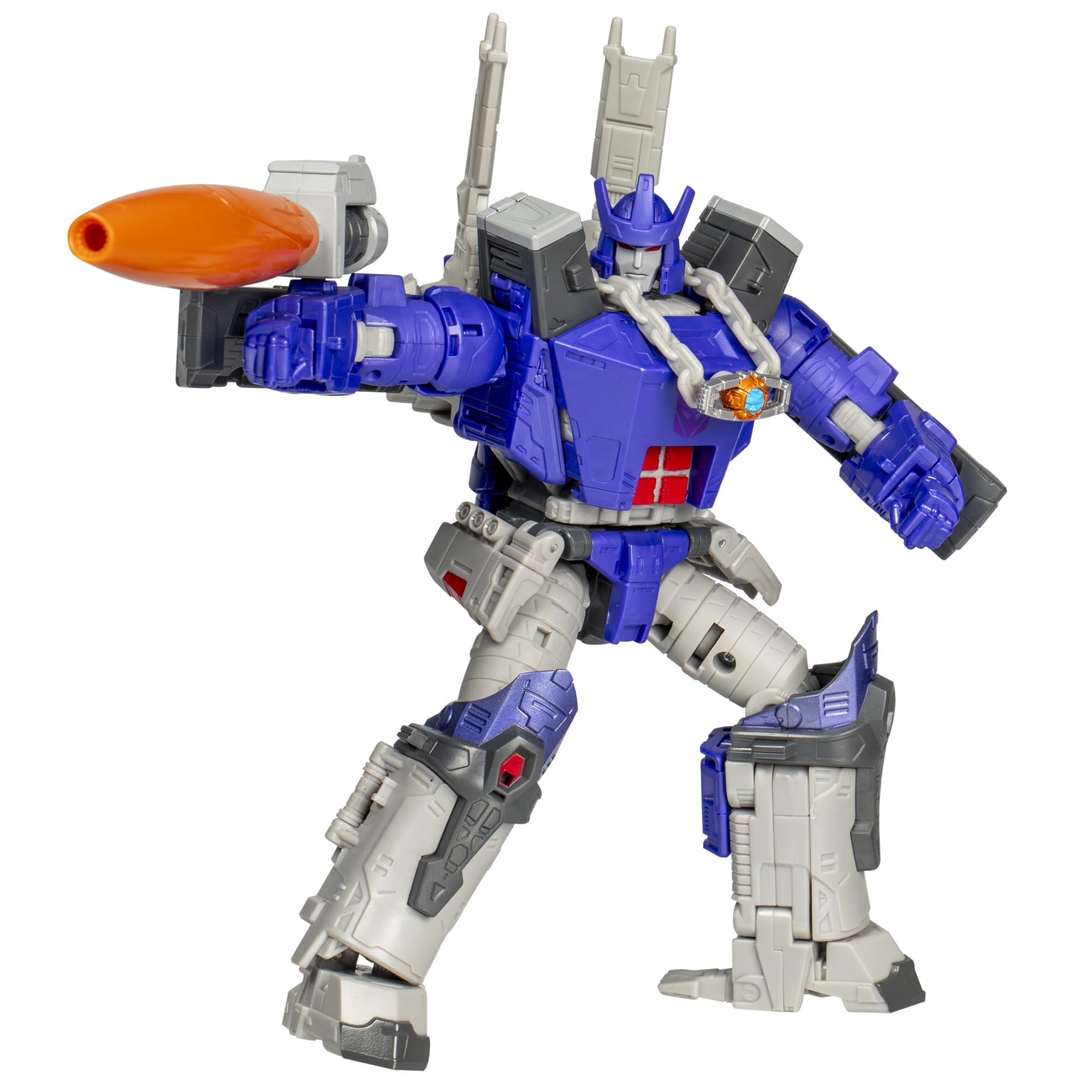 Transformers Studio Series Galvatron robot mode ready for dynamic display.