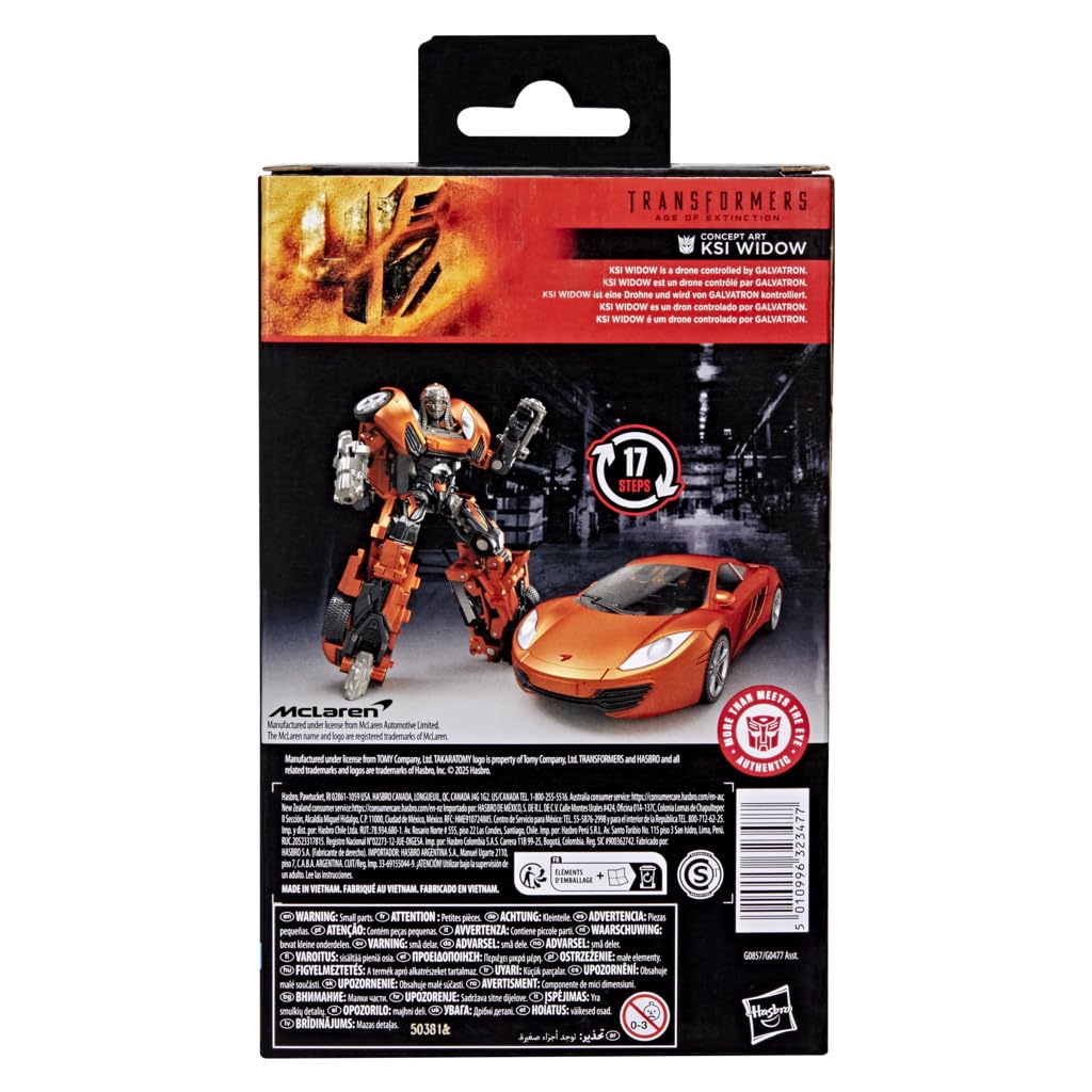 Transformers Studio Series KSI Widow articulated joints enable expressive poses.