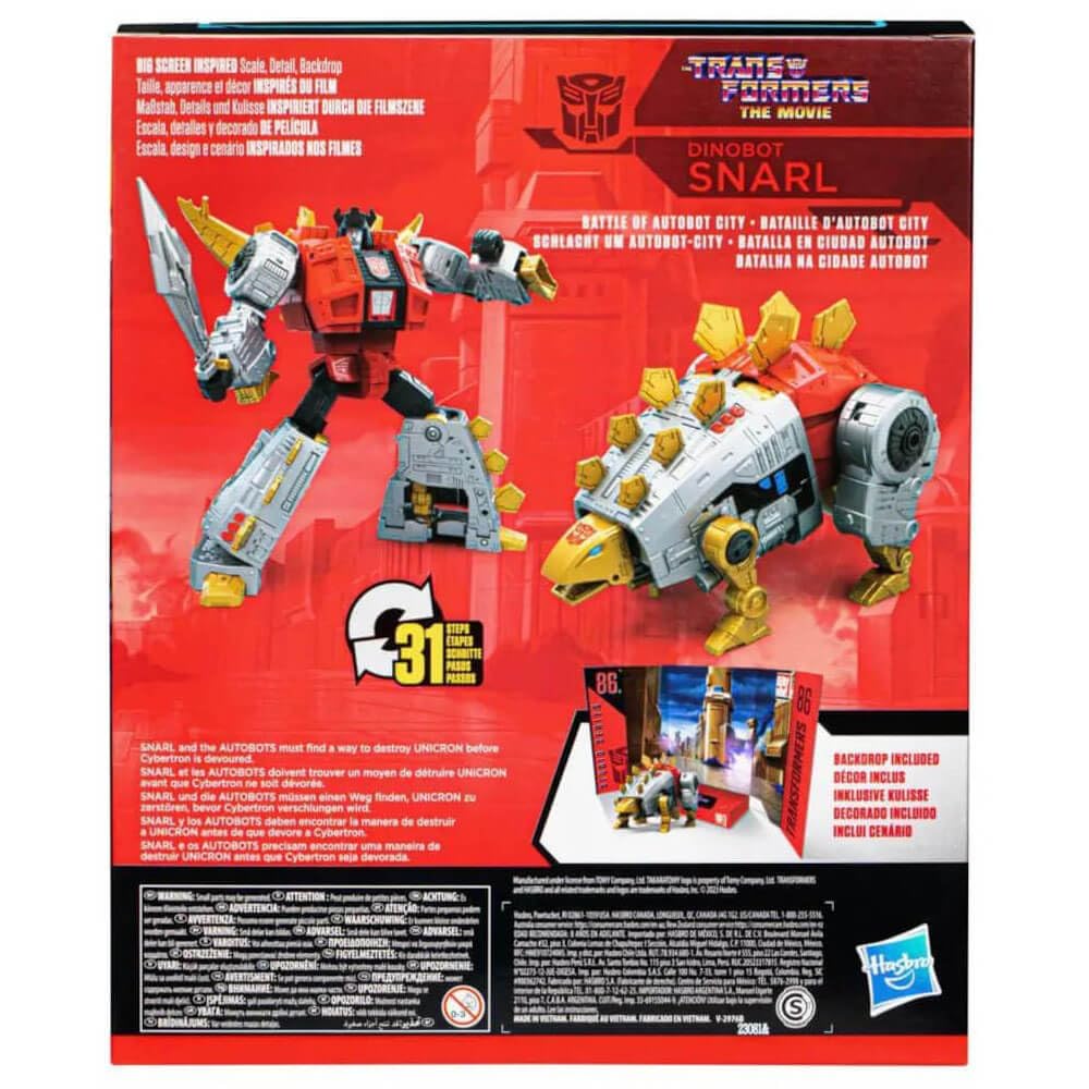 Transformers Dinobot Snarl's sword provides extra action-ready display options.
