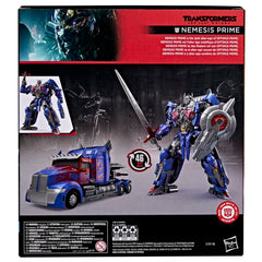 Nemesis Prime blaster attachment adds battle-ready detail.