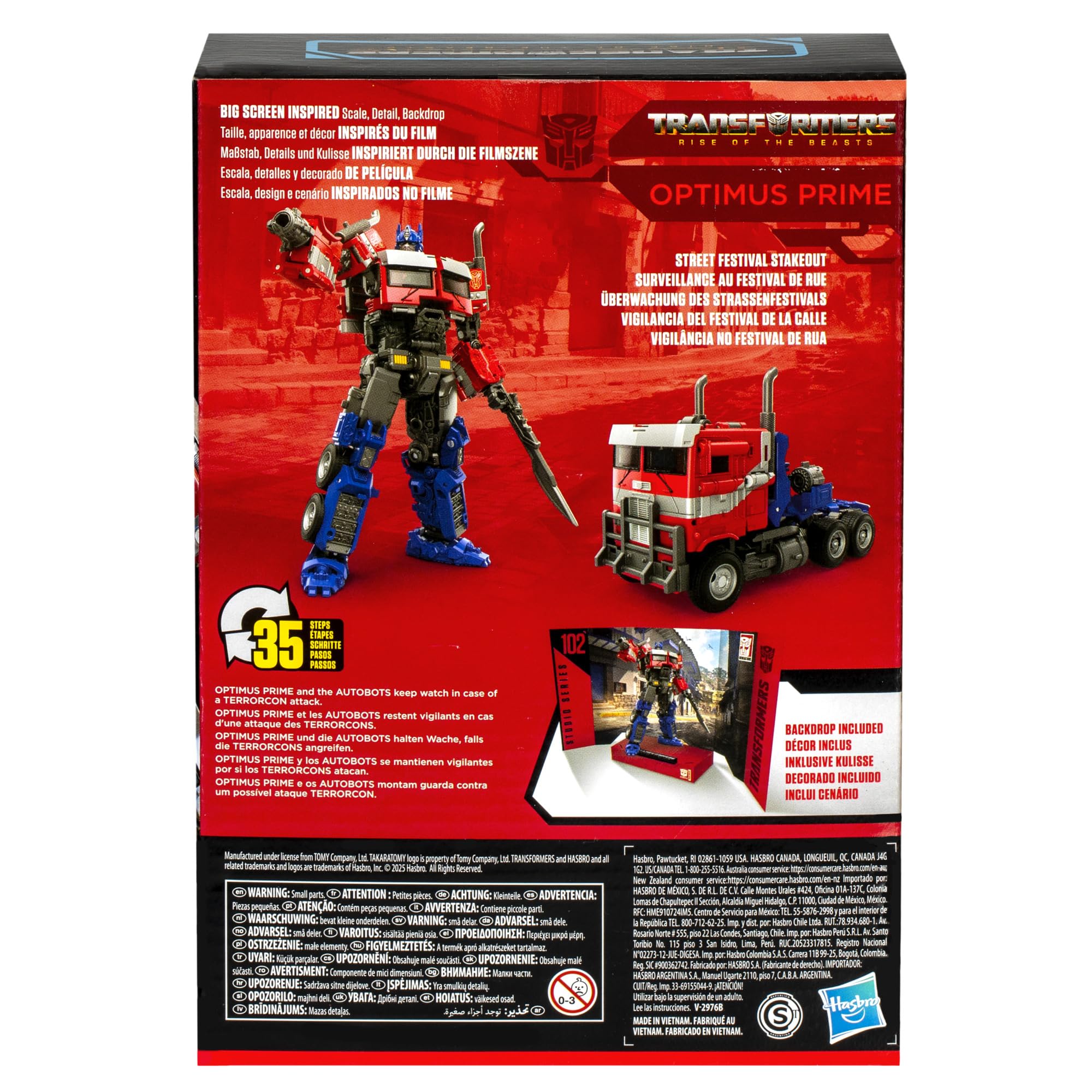 Poseable Transformers Studio Series Optimus Prime figure for dynamic poses and collection display.