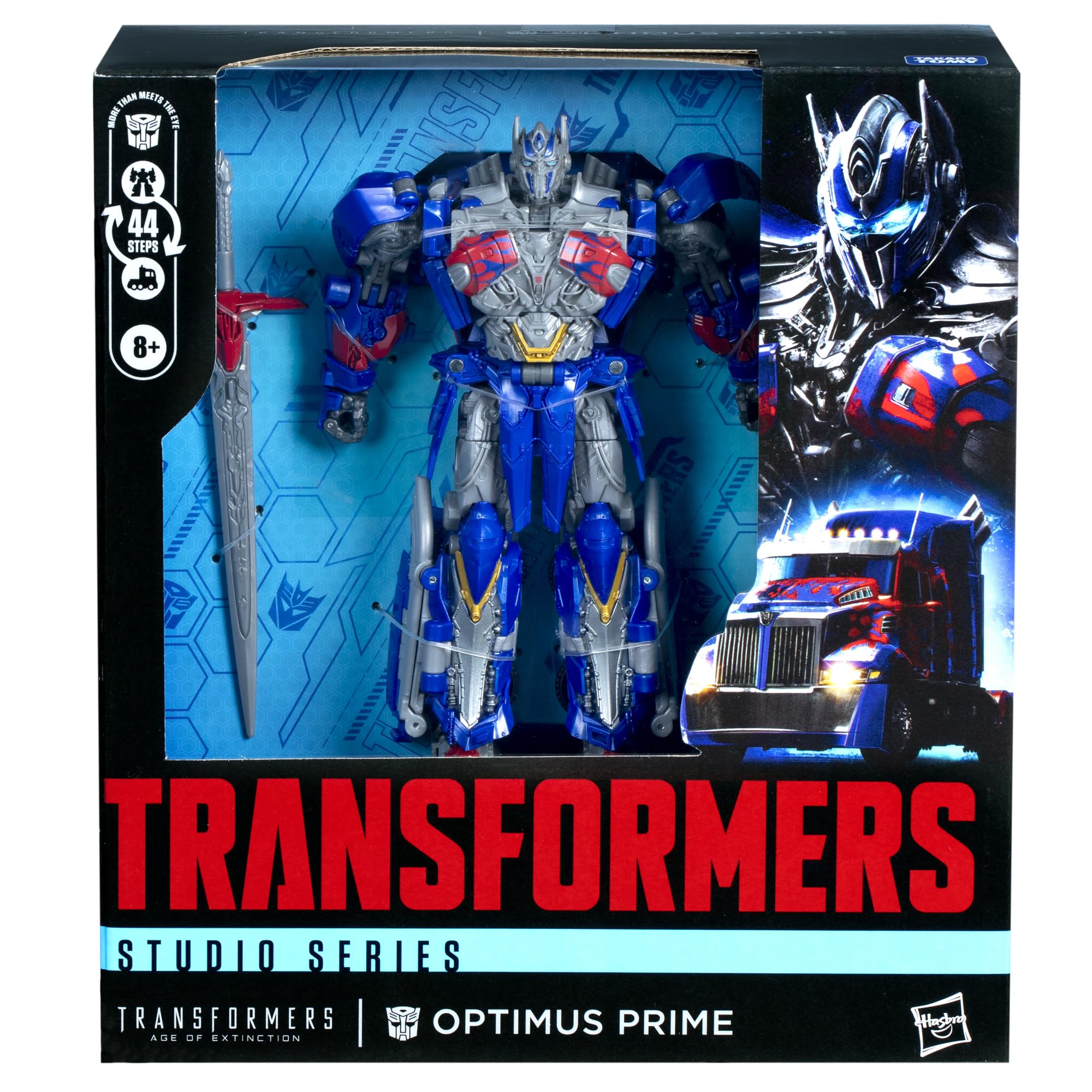 Transformers Studio Series Optimus Prime with shield accessory for protective display