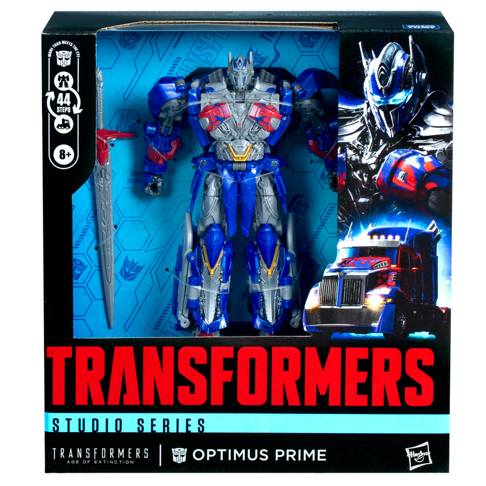 Transformers Studio Series Optimus Prime with shield accessory for protective display