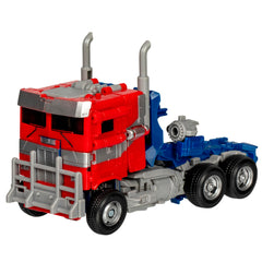 Transformers Studio Series Optimus Prime in truck mode with authentic conversion for posing.