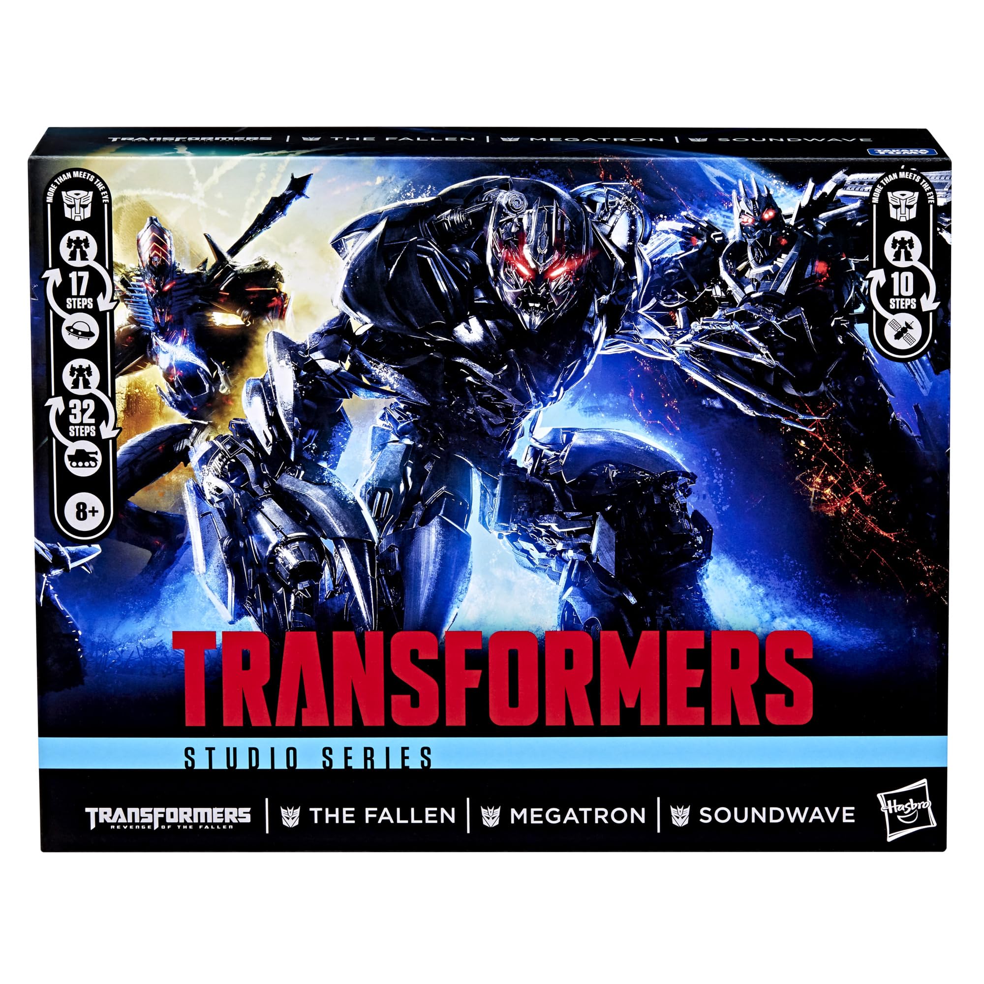 Transformers Studio Series accessories include staff and mask for dramatic The Fallen poses