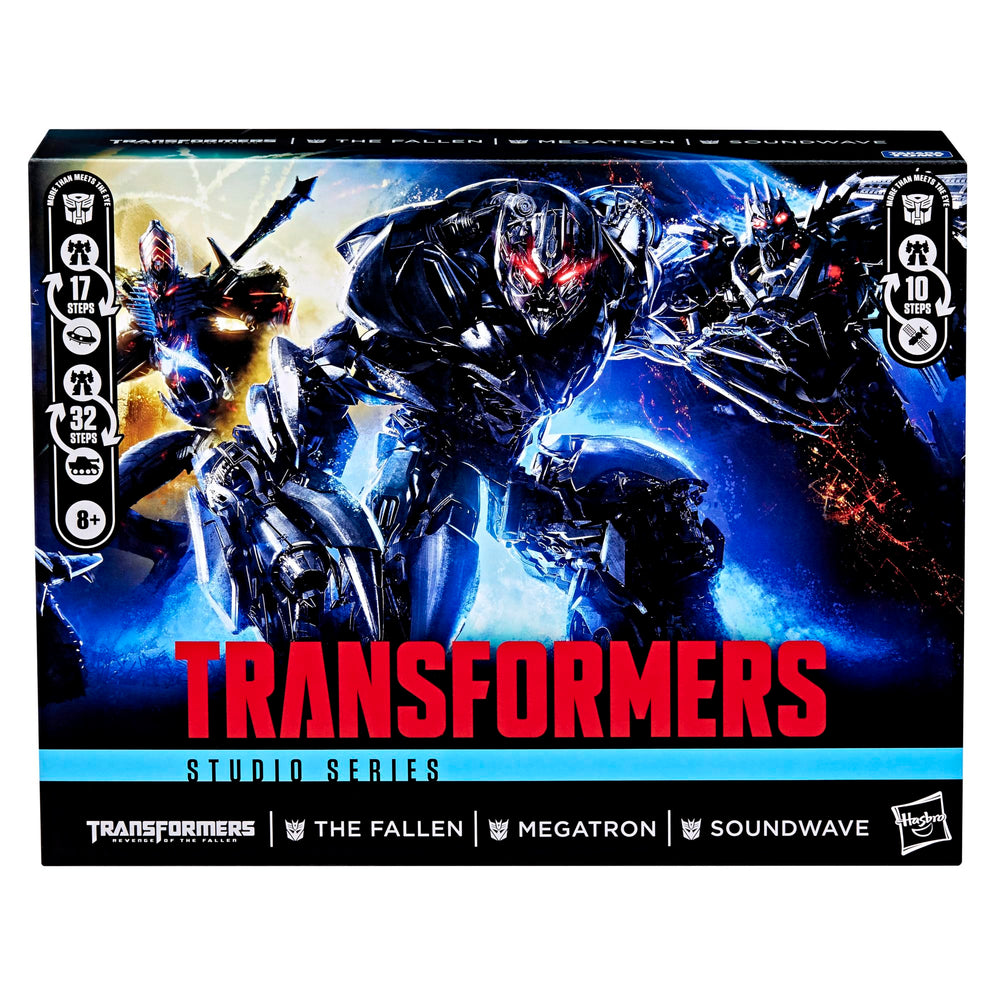 Transformers Studio Series accessories include staff and mask for dramatic The Fallen poses