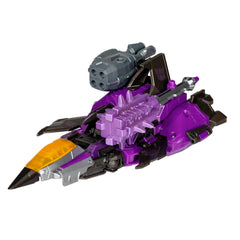 Transformers Skywarp jet mode offers dynamic silhouette for action play and display.