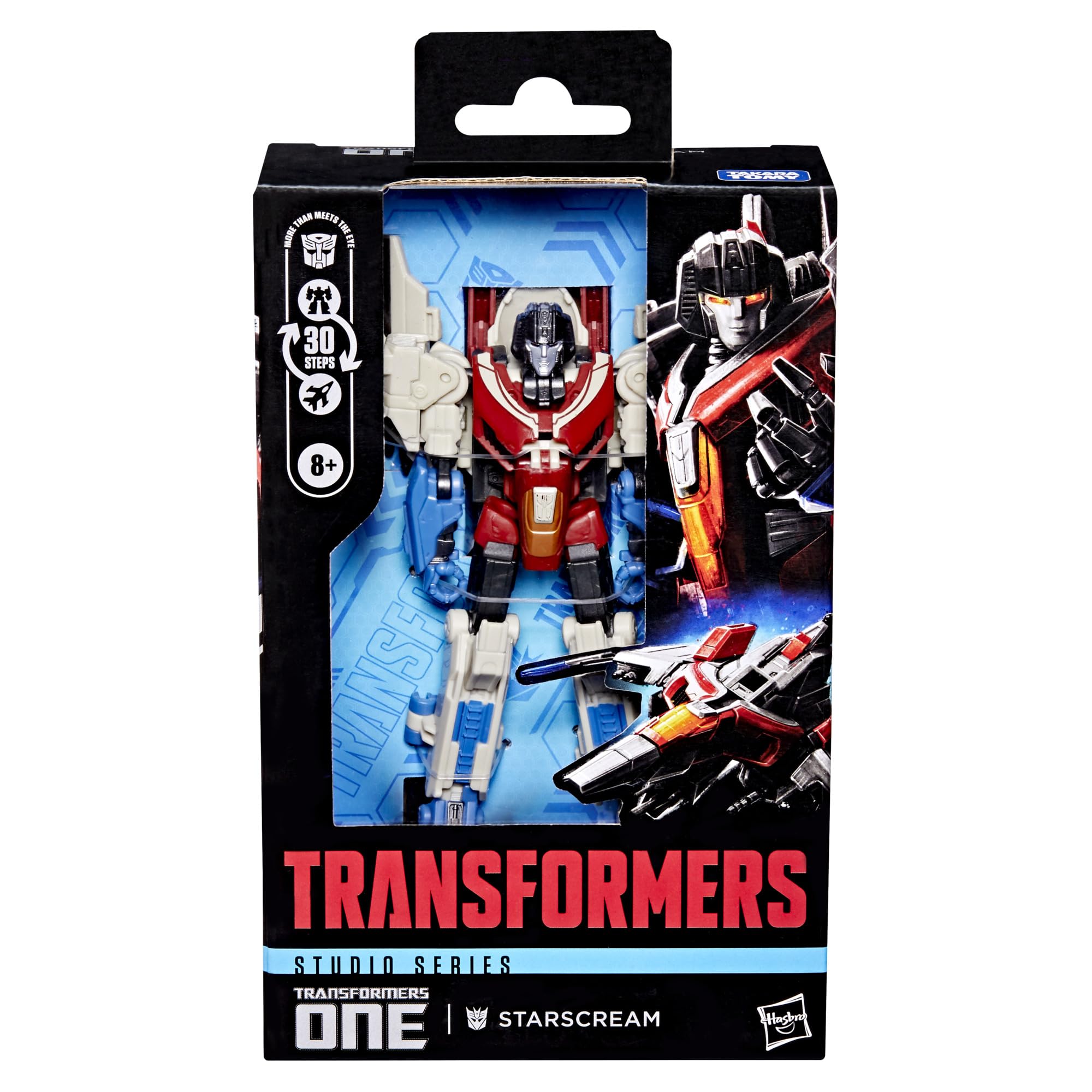 Transformers Studio Series Starscream highly articulated figure for dynamic display.