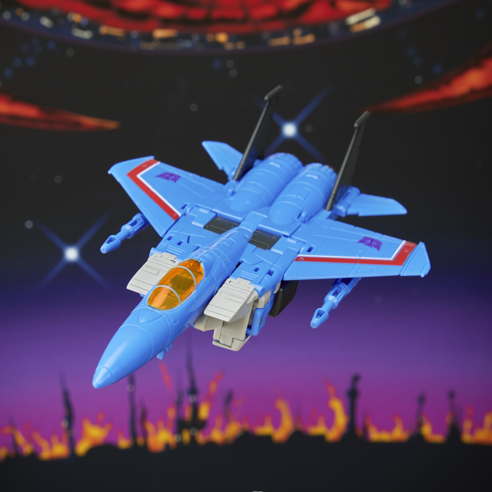 Studio Series Thundercracker stands 6.5 inches tall for shelf presence.