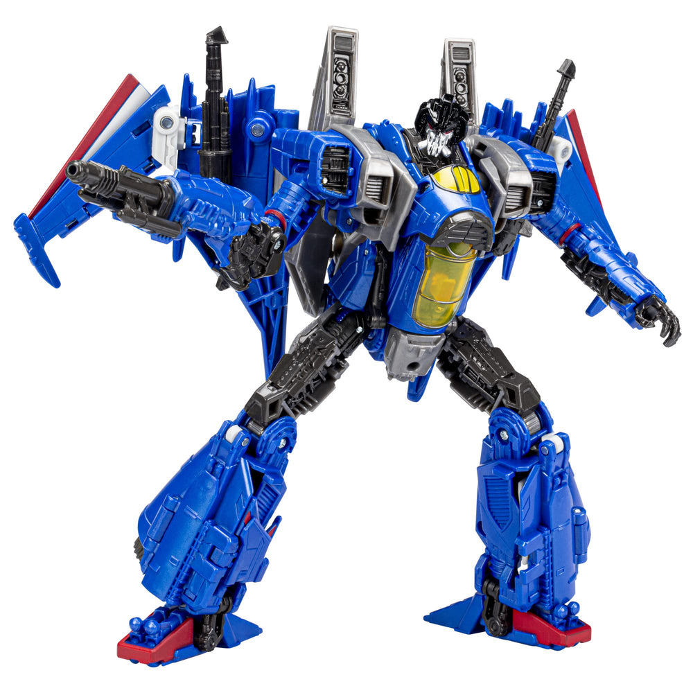 Transformers Thundercracker robot mode shows 6.5-inch scale and detailed deco for display
