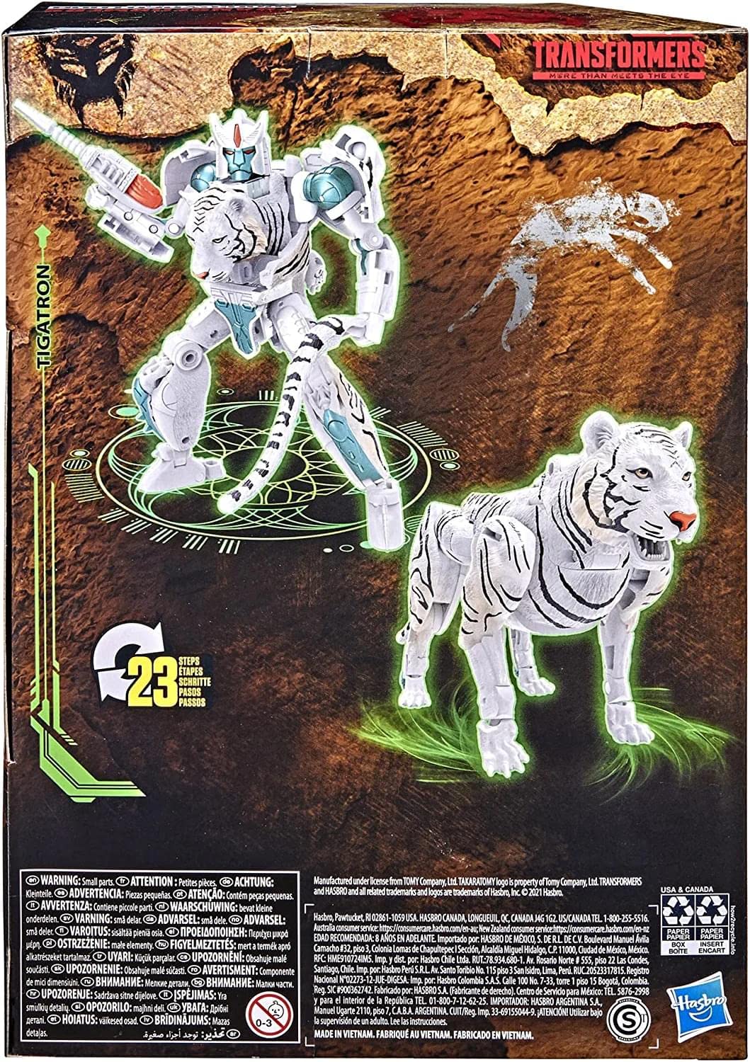 Tigatron 23-step beast conversion from robot to tiger