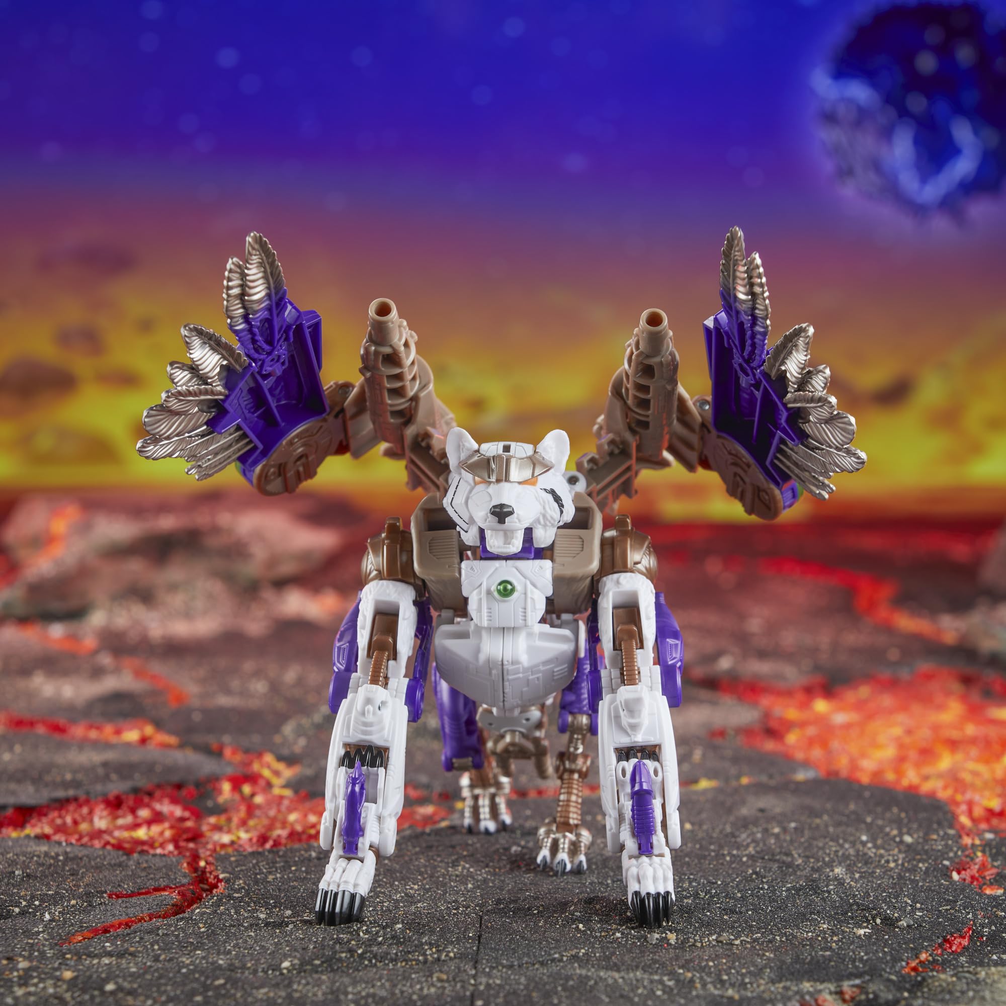 Transformers Tigerhawk poseable figure lets you recreate signature scenes.