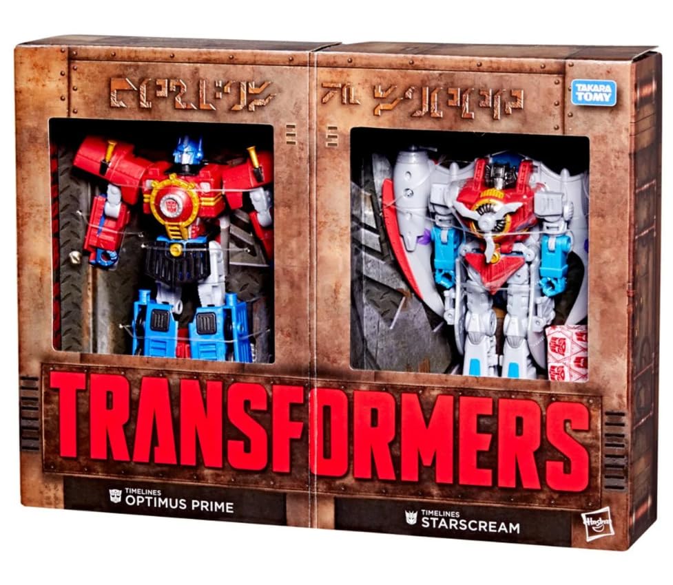 Transformers Timelines Optimus Prime with ion blaster smokestack accessory.