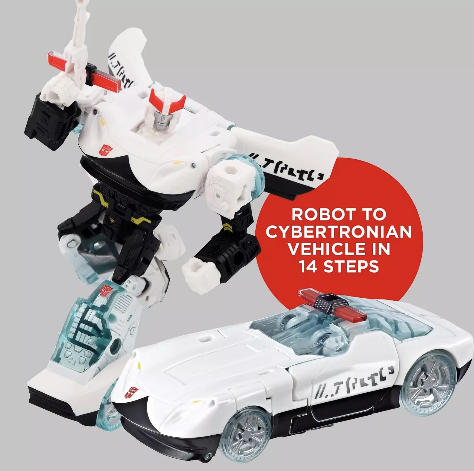 Transformers TRA GEN WFC Deluxe Prowl battle pose for dynamic dioramas.