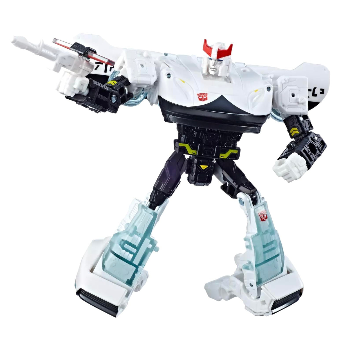 Transformers TRA GEN WFC Deluxe Prowl robot mode offers dynamic poseability for display.