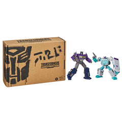 Transformers WFC-GS17 Shattered Glass Optimus Prime robot mode with Matrix accessory.