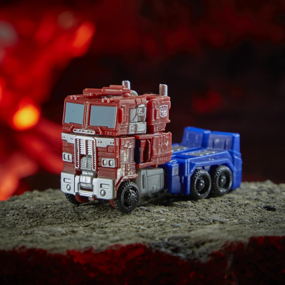 Transformers WFC-K1 Optimus Prime truck mode emphasizes nostalgic G1-inspired look.
