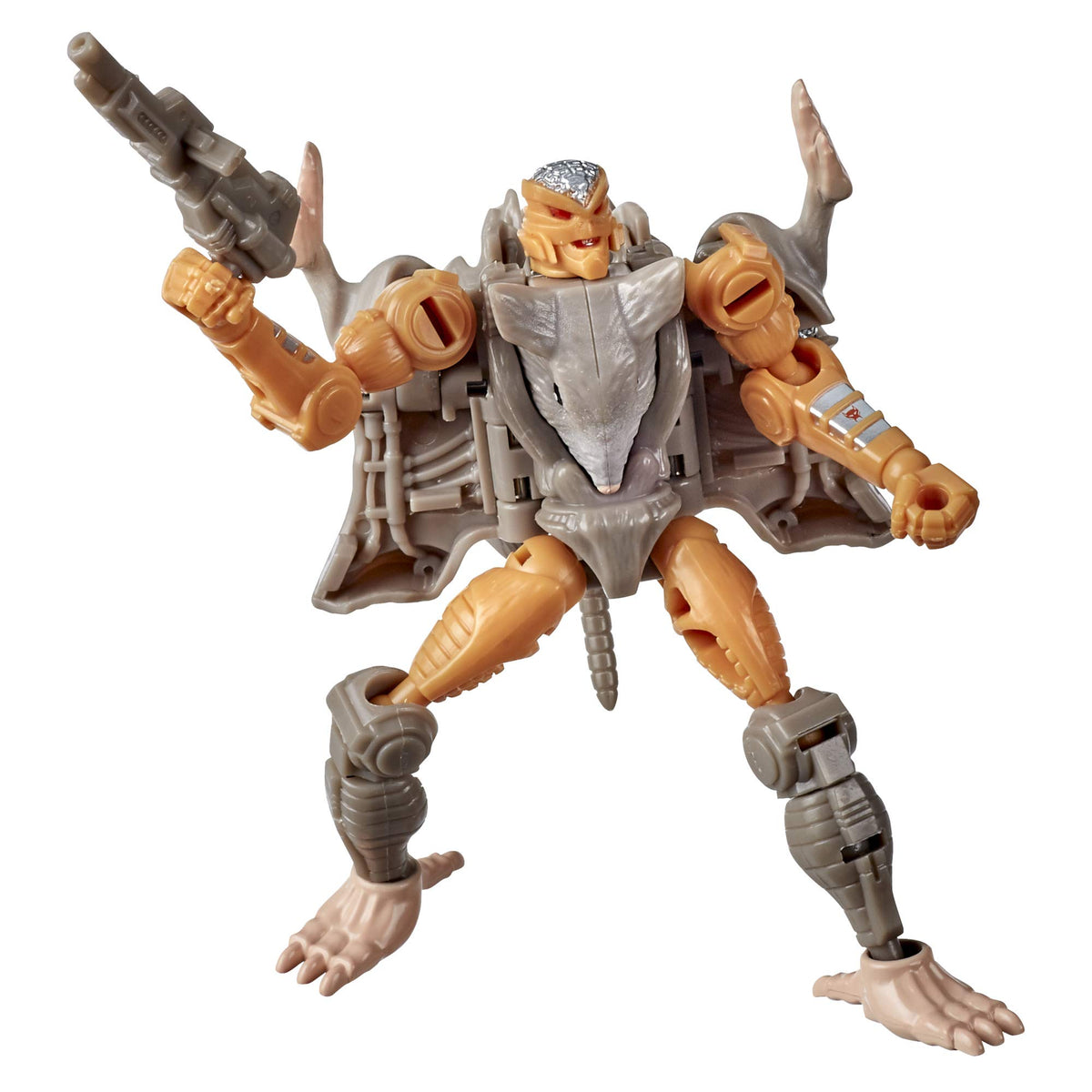 Transformers WFC-K2 Rattrap beast mode front view with textured fur for display