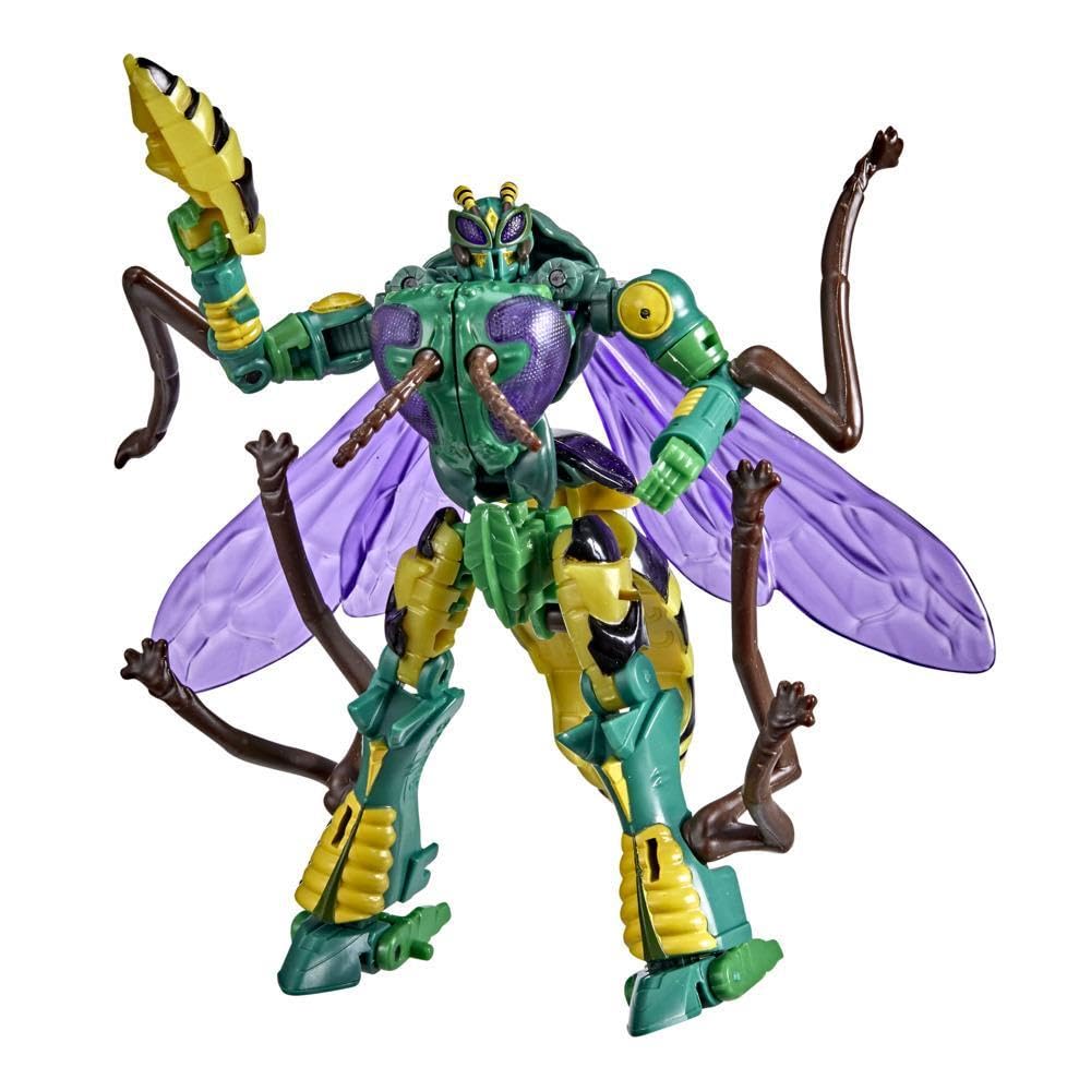 Transformers WFC-K34 Waspinator in beast mode with iridescent wings for display and imaginative play.