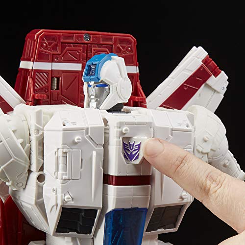 Combat-ready Jetfire with modular weapon ports for play