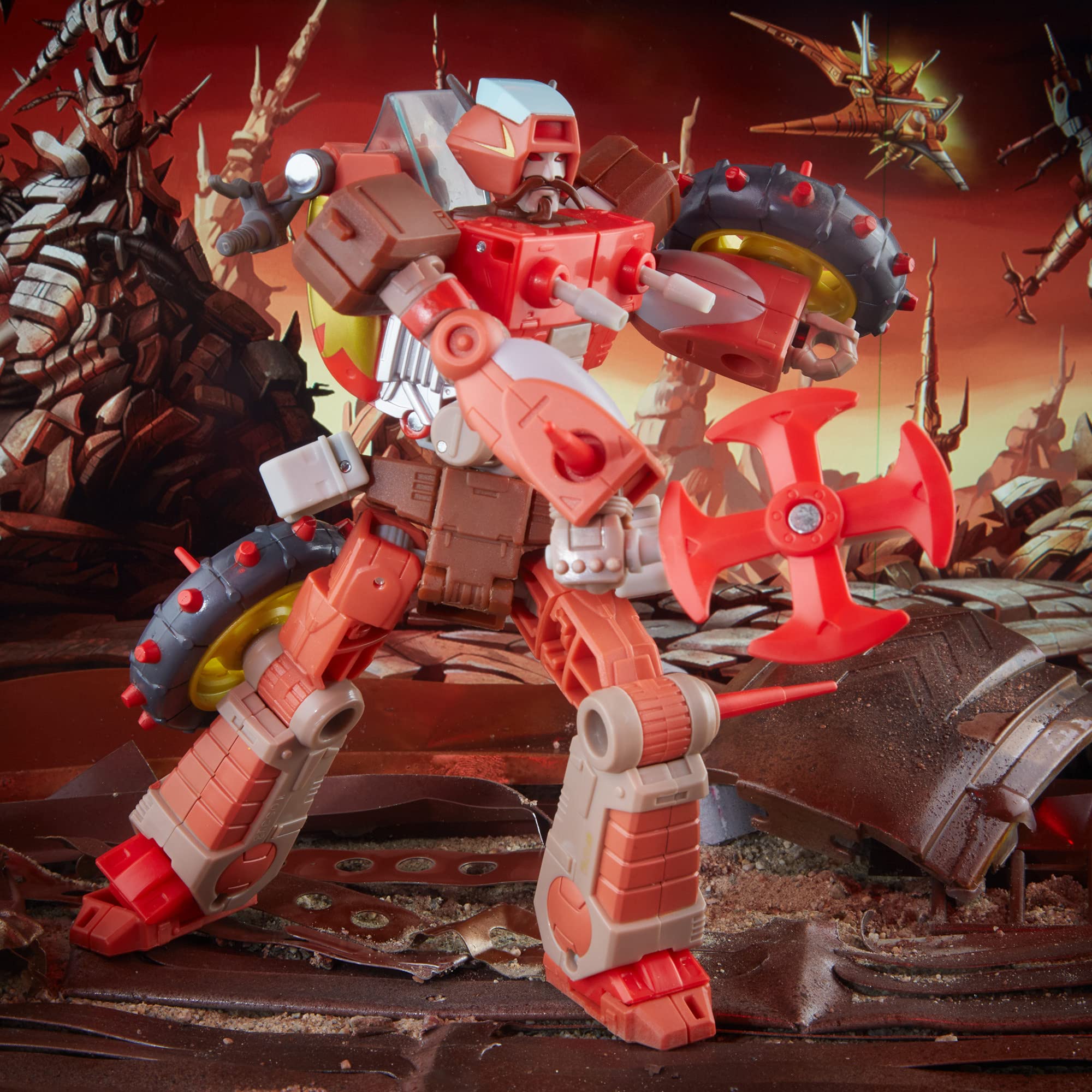 Transformers Wreck-Gar figure at 6.5-inch scale for shelf display.