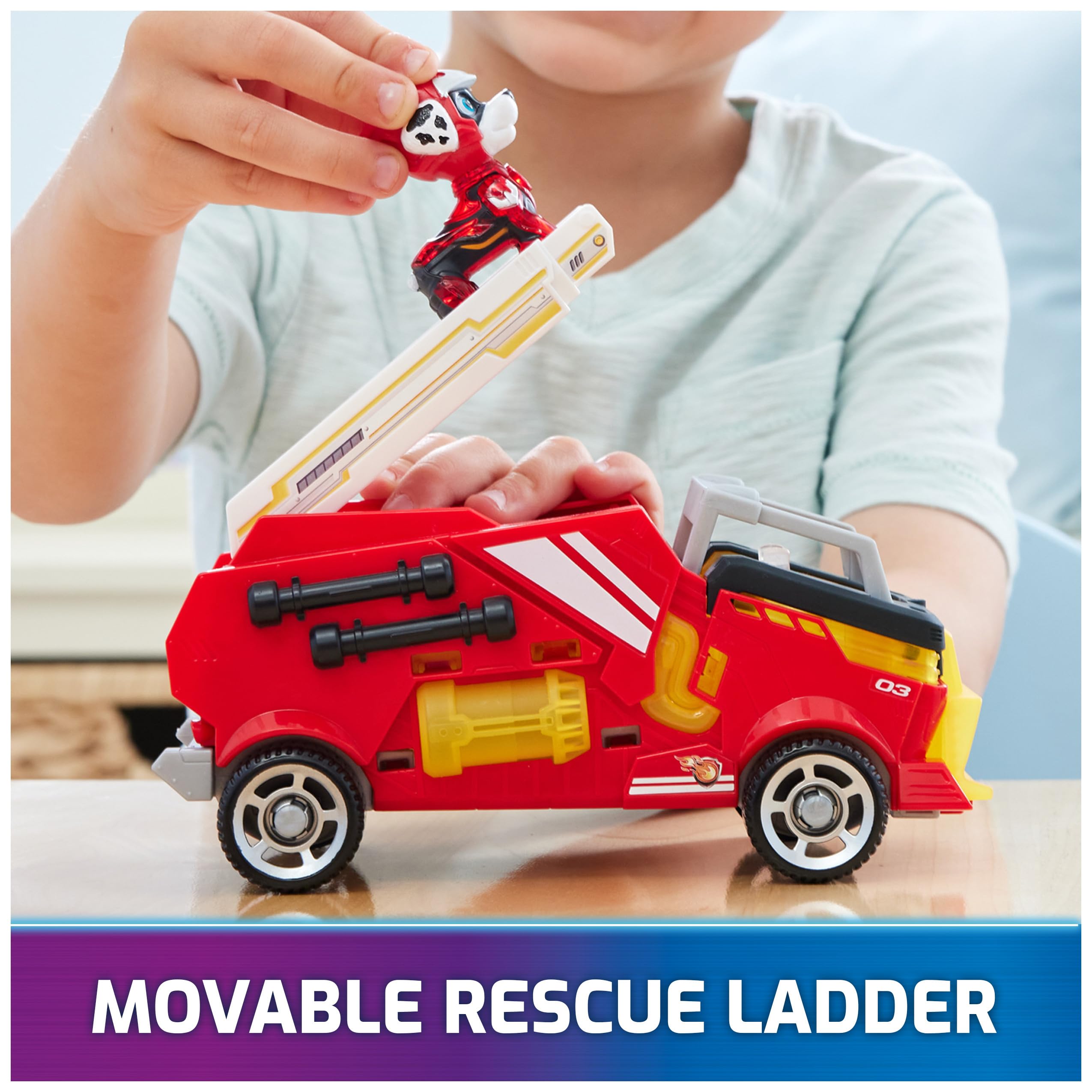 Translucent parts glow to enhance nighttime rescue role play