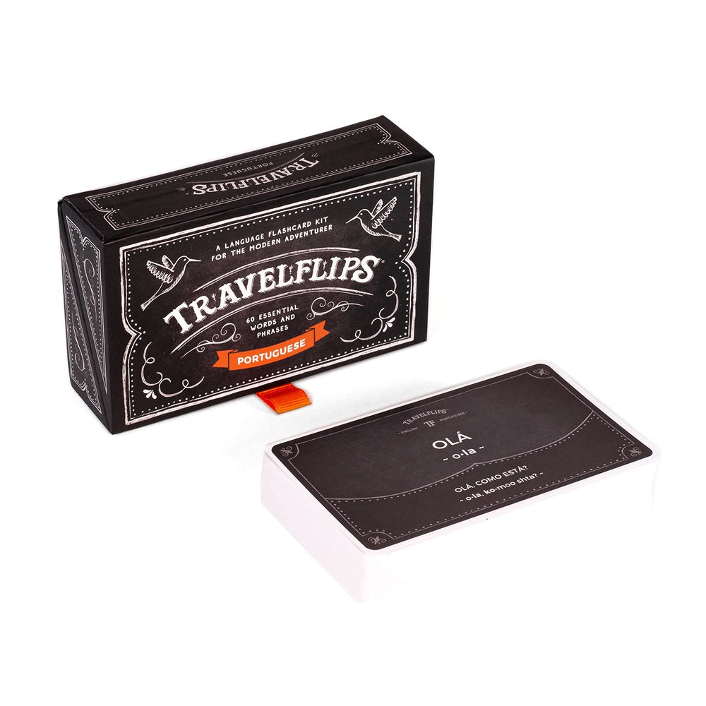 Travelflips Portuguese flash cards cover basic vocabulary for beginners.