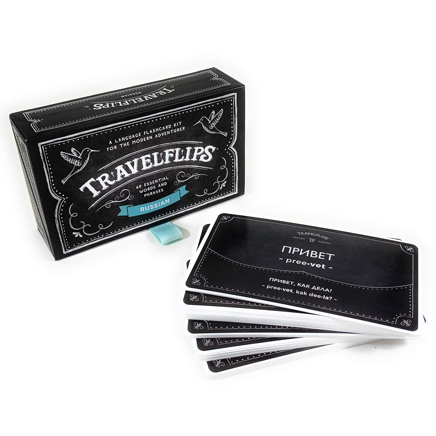 Travelflips Russian flash cards cover shown for quick language practice on the go.