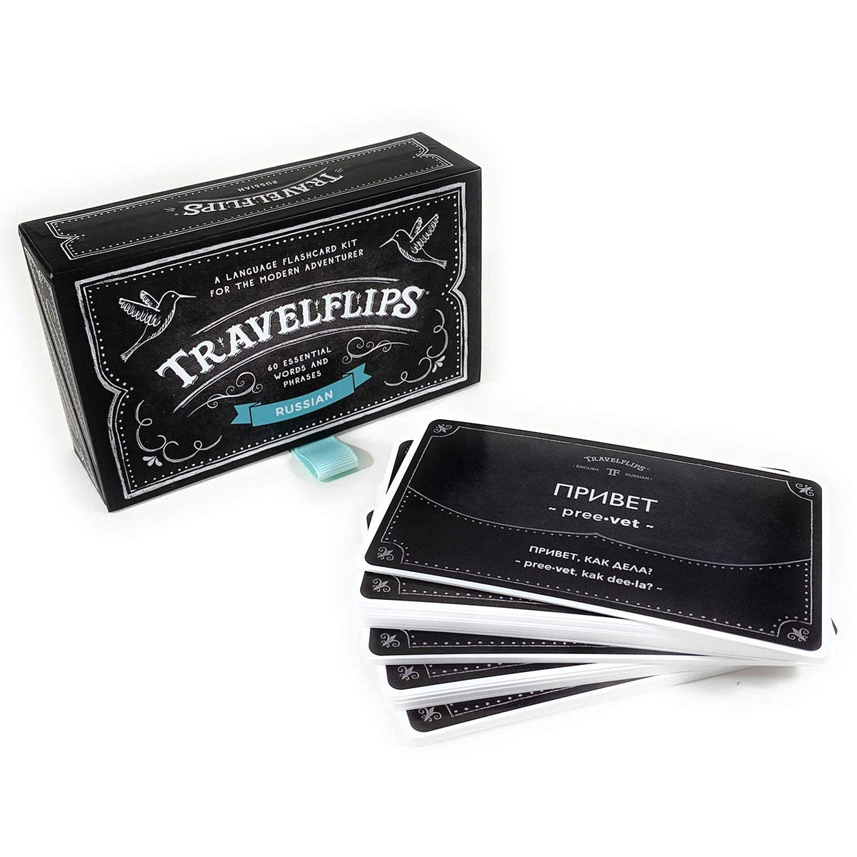 Travelflips Russian flash cards cover shown for quick language practice on the go.