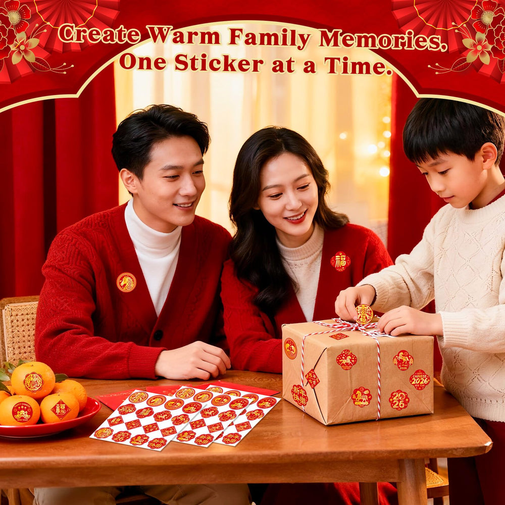 TREACLUB Happy Chinese New Year 2026 design for celebrations and gift wrap.