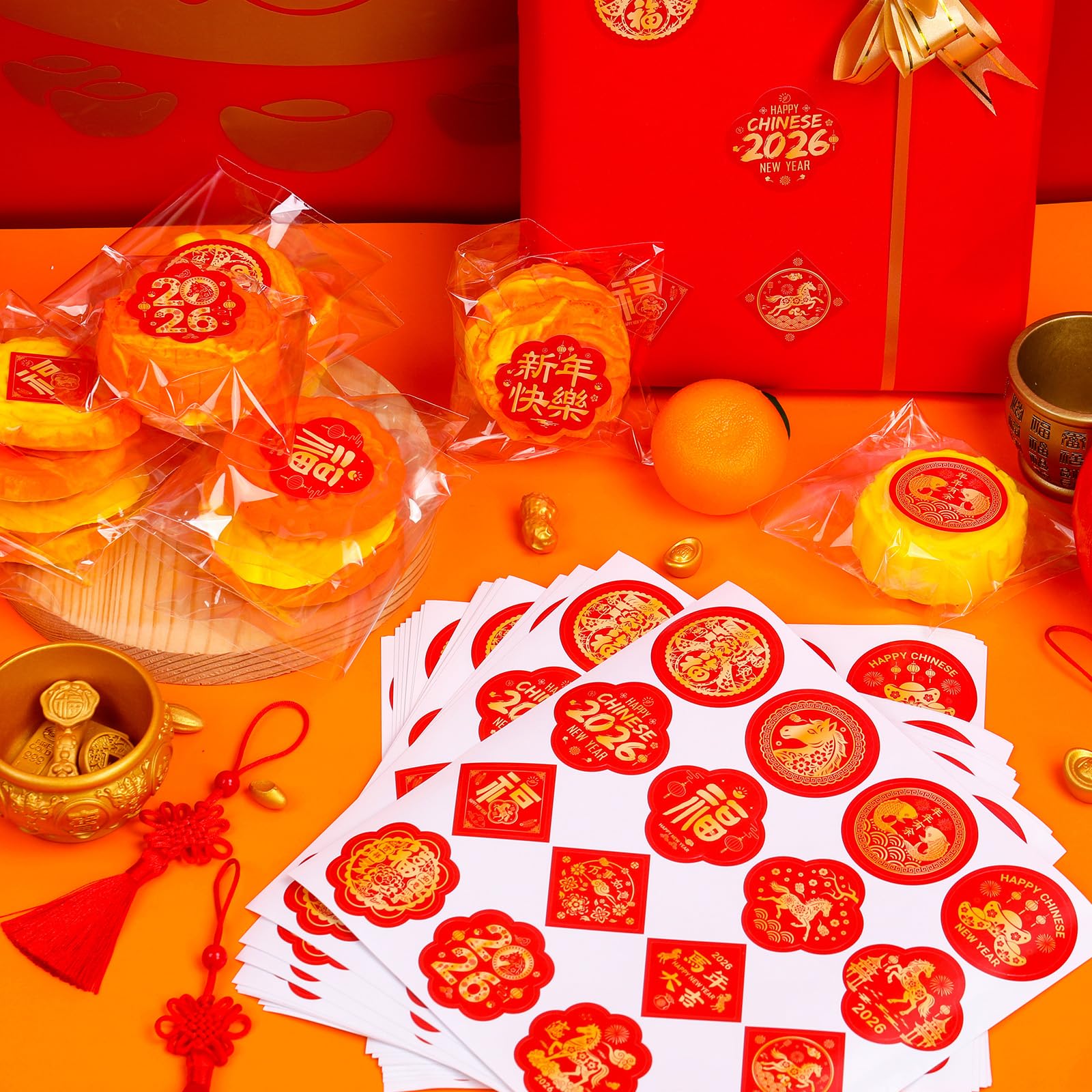 TREACLUB Red envelope decoration sticker to elevate gift presentation.