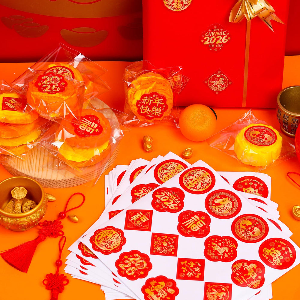 TREACLUB Red envelope decoration sticker to elevate gift presentation.