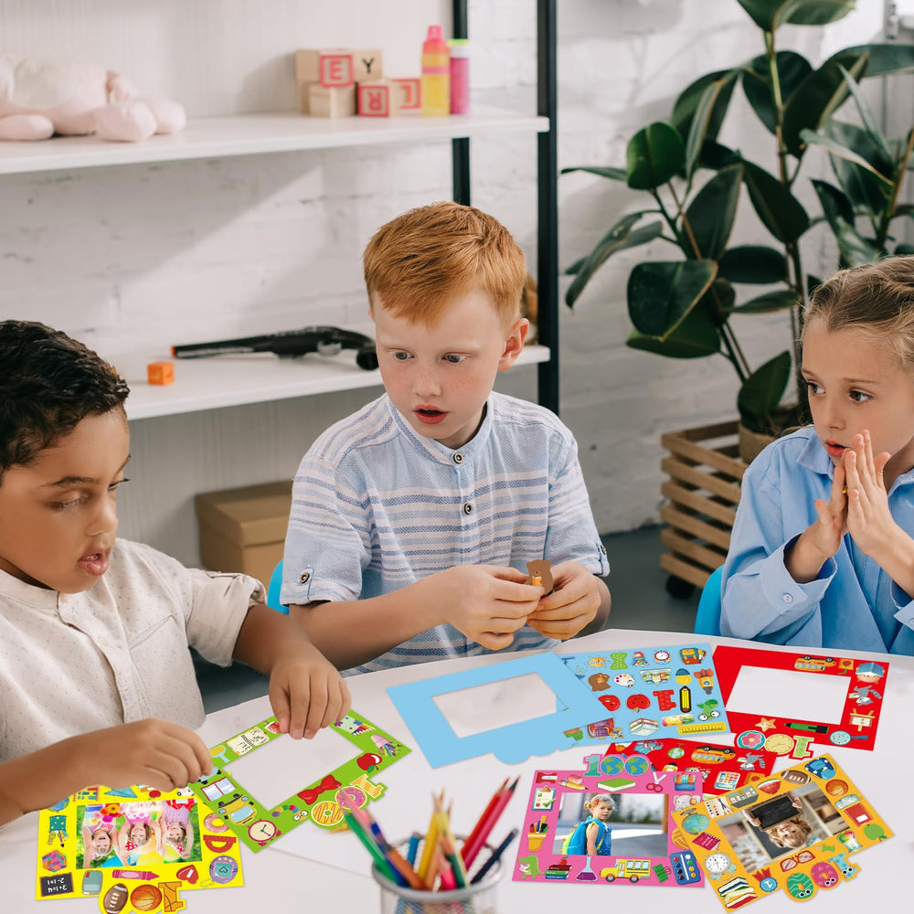 Bright 100th day design adds festive classroom mood.