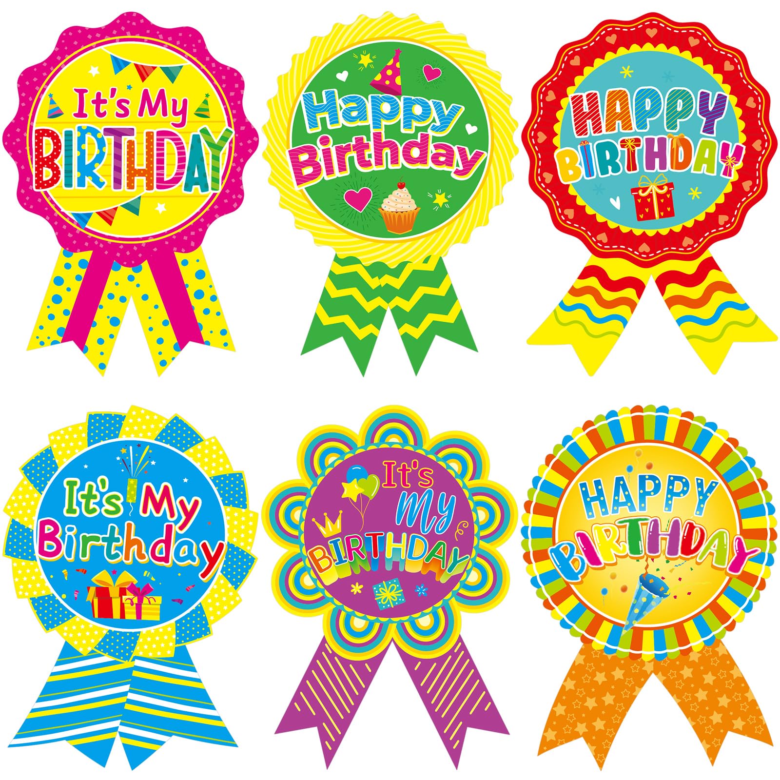 Treasure Cove birthday stickers pack cover with six bright badge designs for celebrations