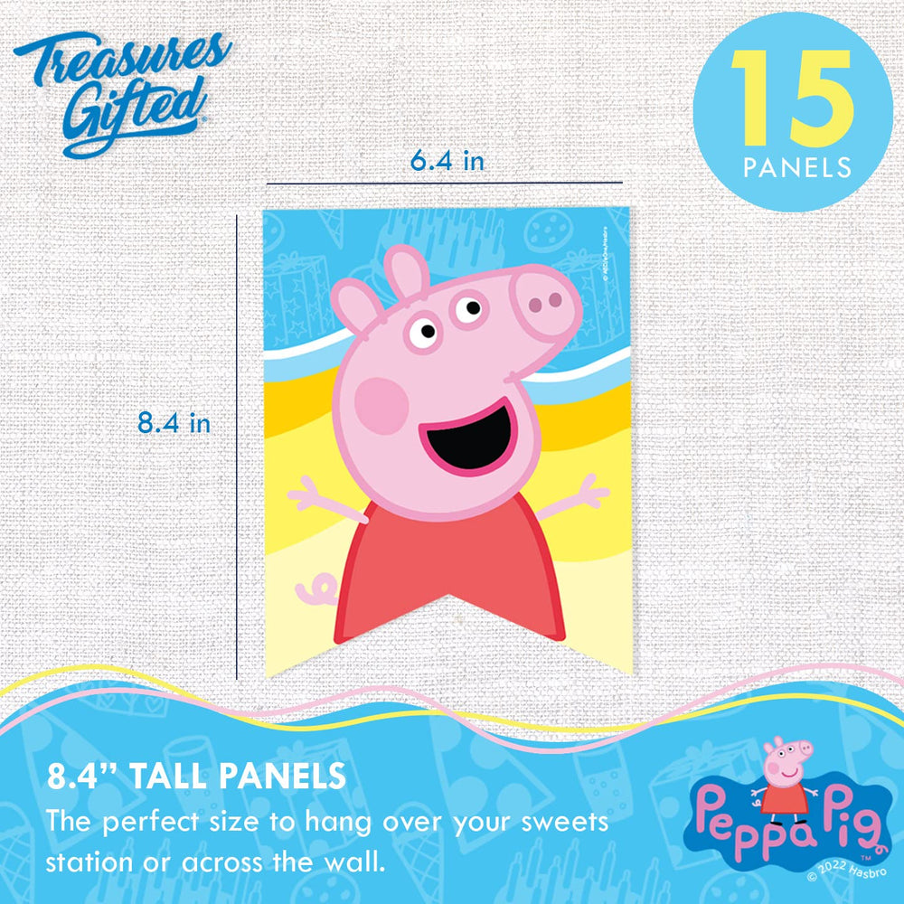 Treasures Gifted Peppa Pig banner characters close-up highlights beloved cast.