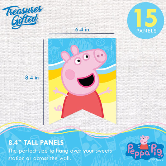 Treasures Gifted Peppa Pig banner characters close-up highlights beloved cast.