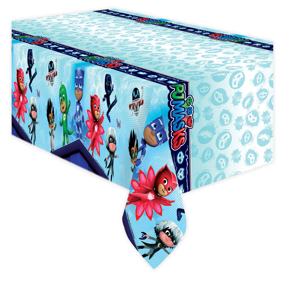 Treasures Gifted PJ Masks tablecloth with hero trio design for quick party setup.