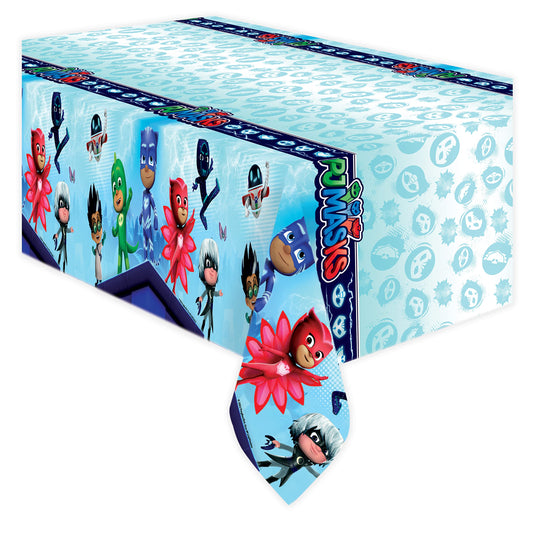 Treasures Gifted PJ Masks tablecloth with hero trio design for quick party setup.