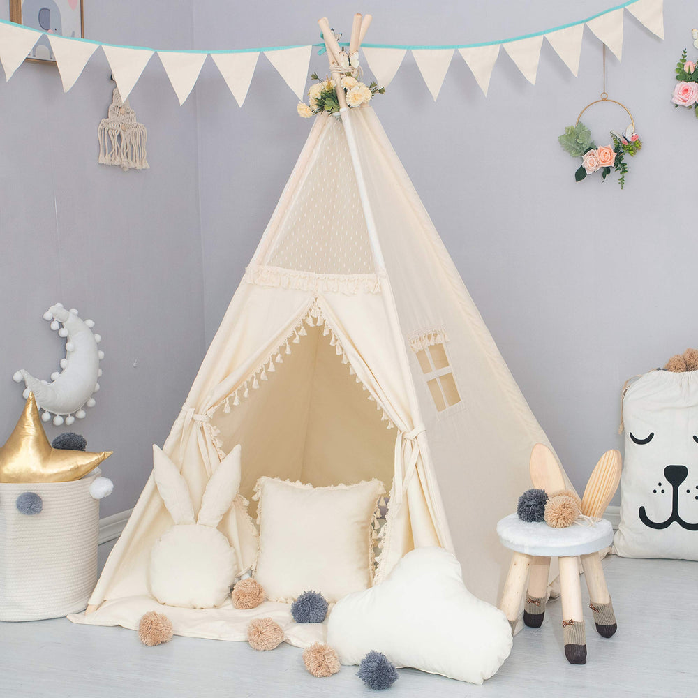 TreeBud Teepee fairy lights glow softly for cozy storytelling evenings