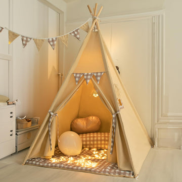 TreeBud teepee tent pine poles ensure sturdy, easy setup