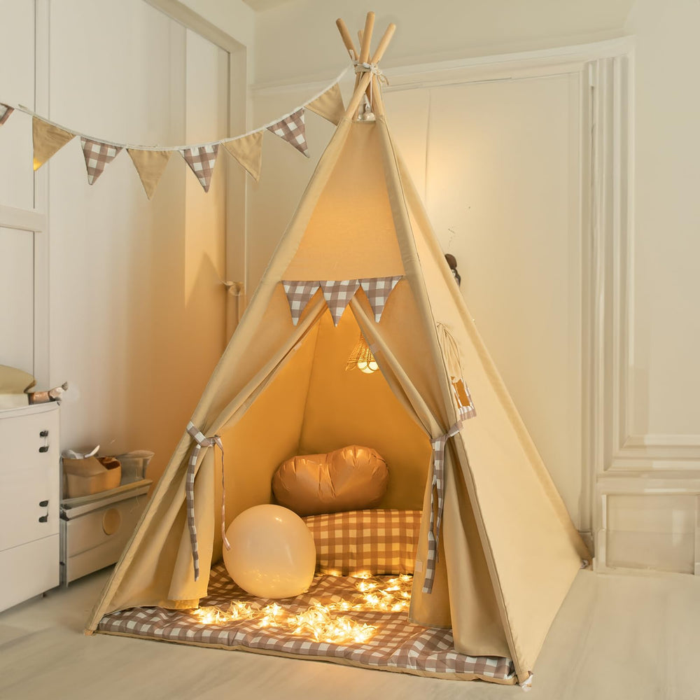 TreeBud teepee tent pine poles ensure sturdy, easy setup