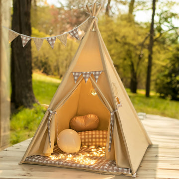 TreeBud teepee tent room decor enhances bedroom corner with charm