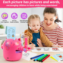 TREEFIA doodle-bot color pens included: easy art projects for young artists.