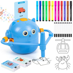 TREEFIA drawing robot blue front view invites hands-on learning for kids.