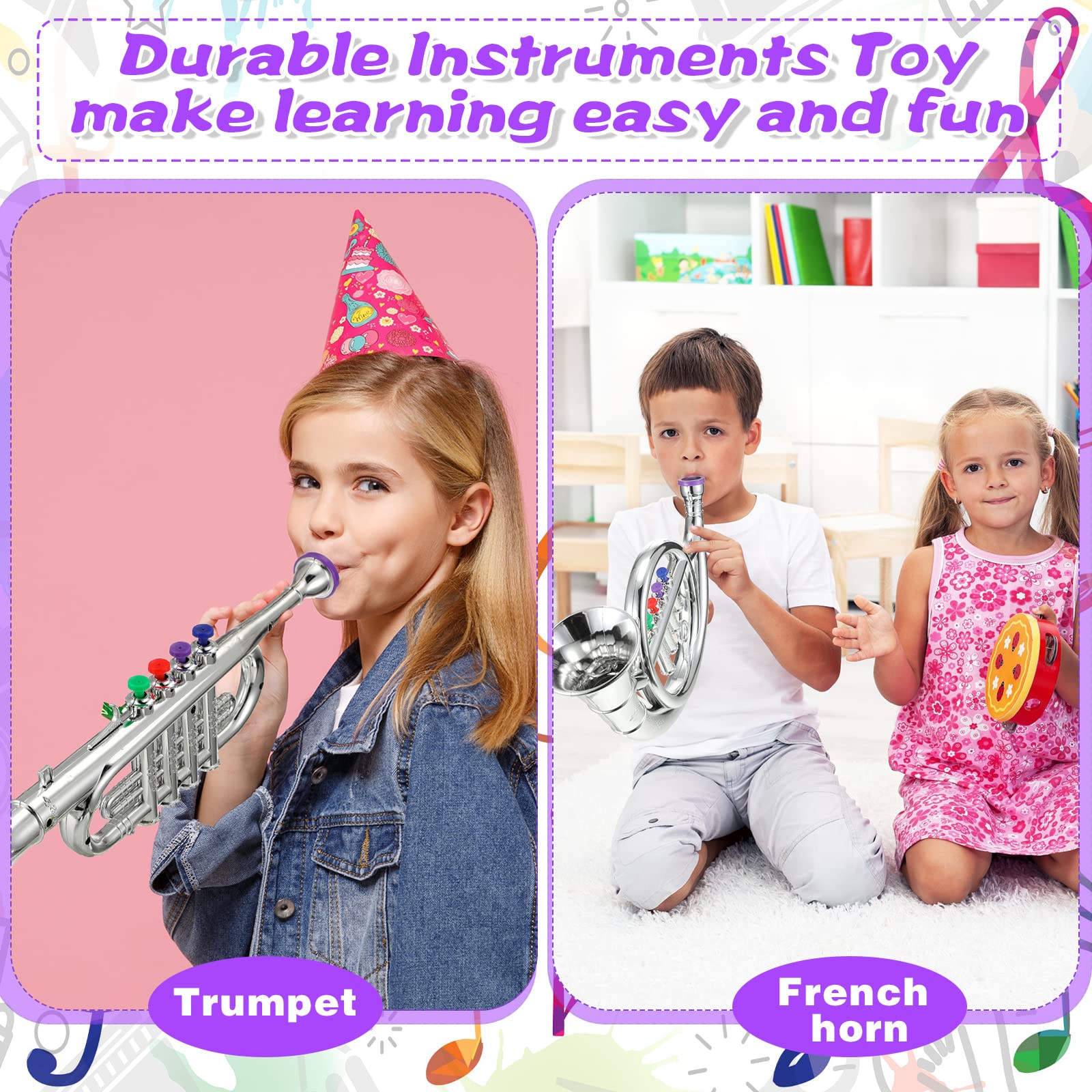 Treela four-piece instrument set displayed together to spark imaginative play.